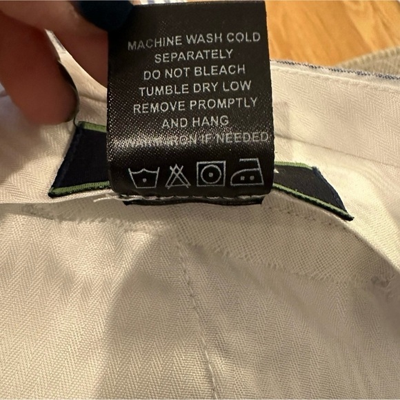 Britches By Samtex Seersucker Pant Mens Stripe Cotton Stretch Blue White W36 L32 - Picture 6 of 8